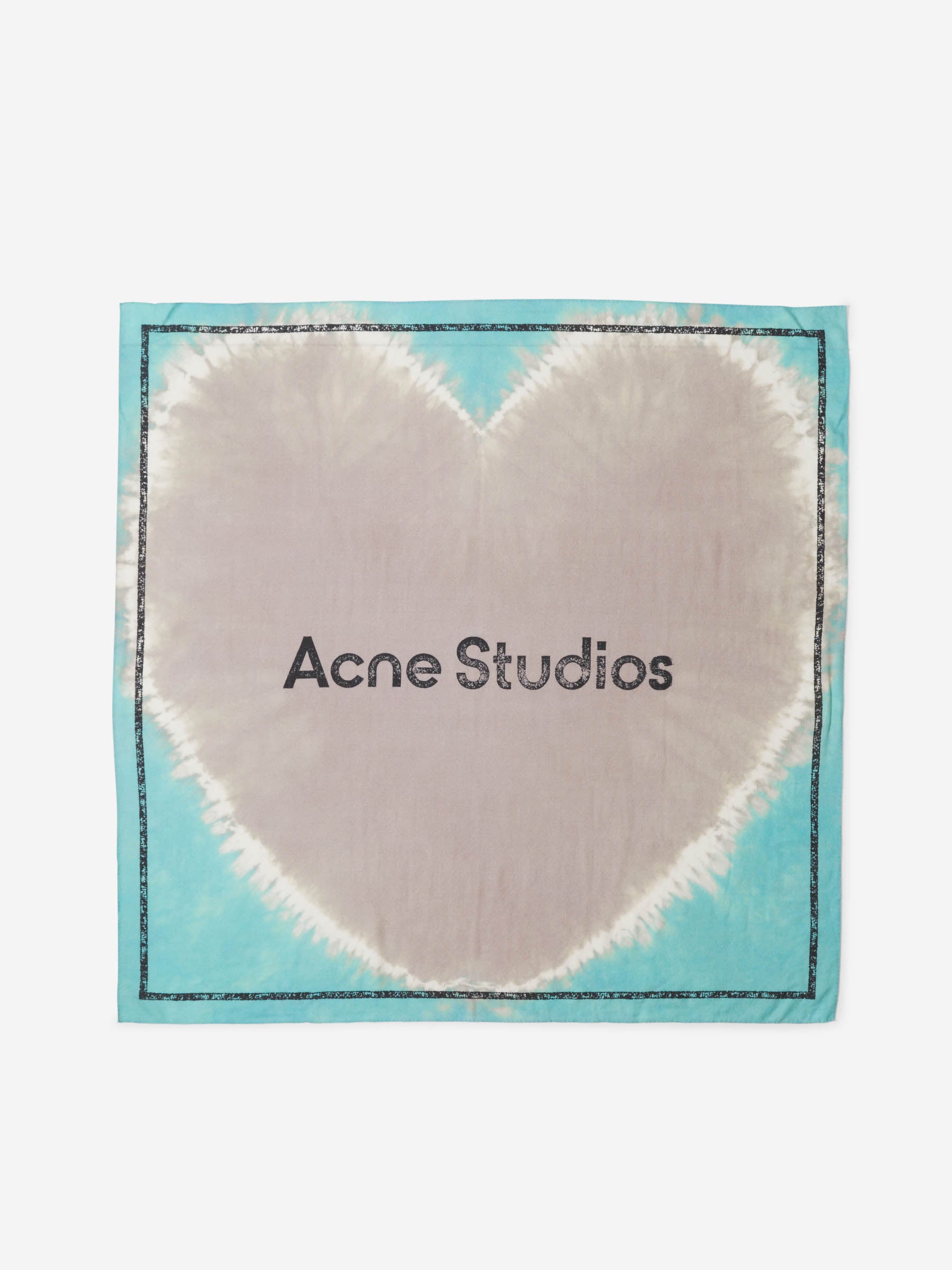 Acne Studios Pañuelo Tie-Dye Lana color Turquesa sku 840-000703 01 - Foto 2