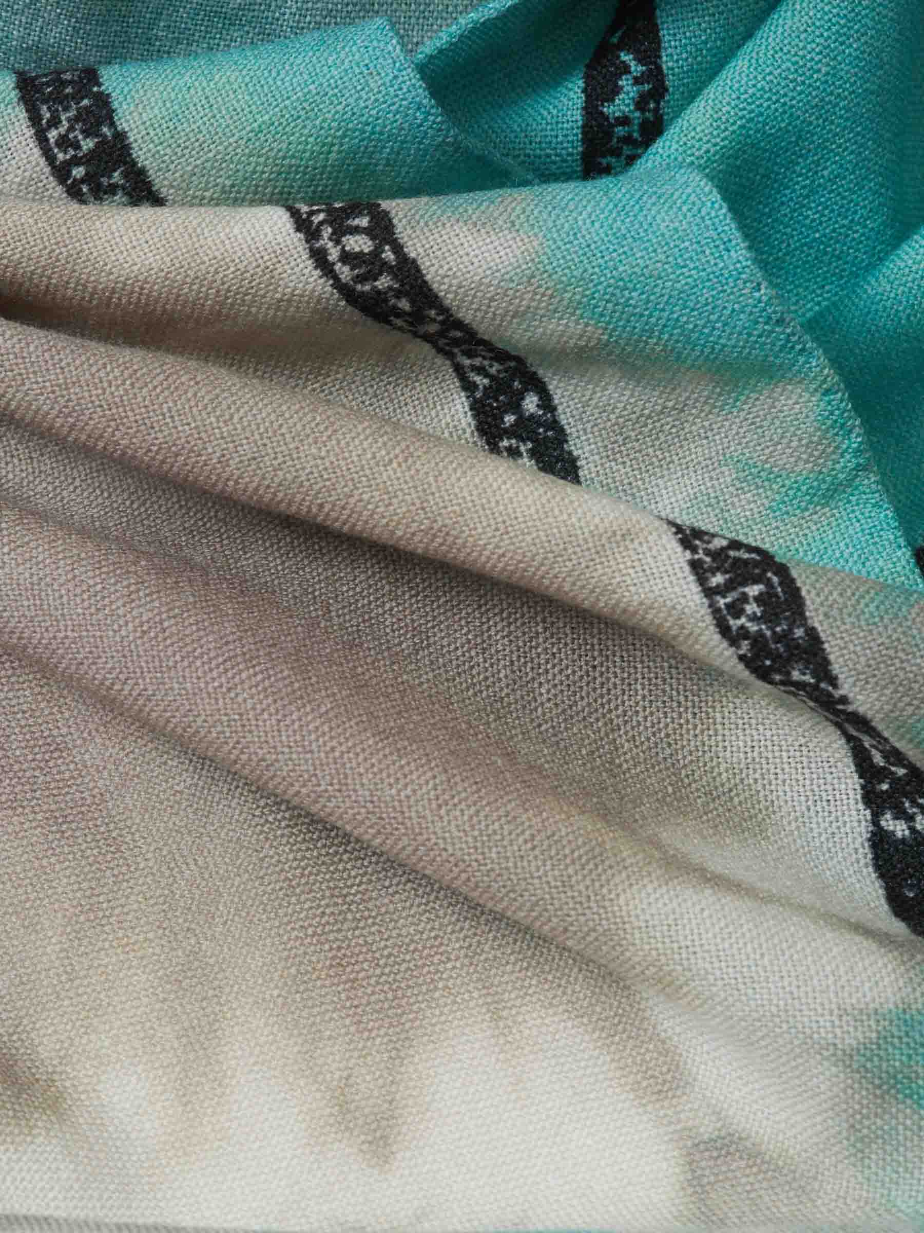 Acne Studios Pañuelo Tie-Dye Lana color Turquesa sku 840-000703 01 - Foto 3