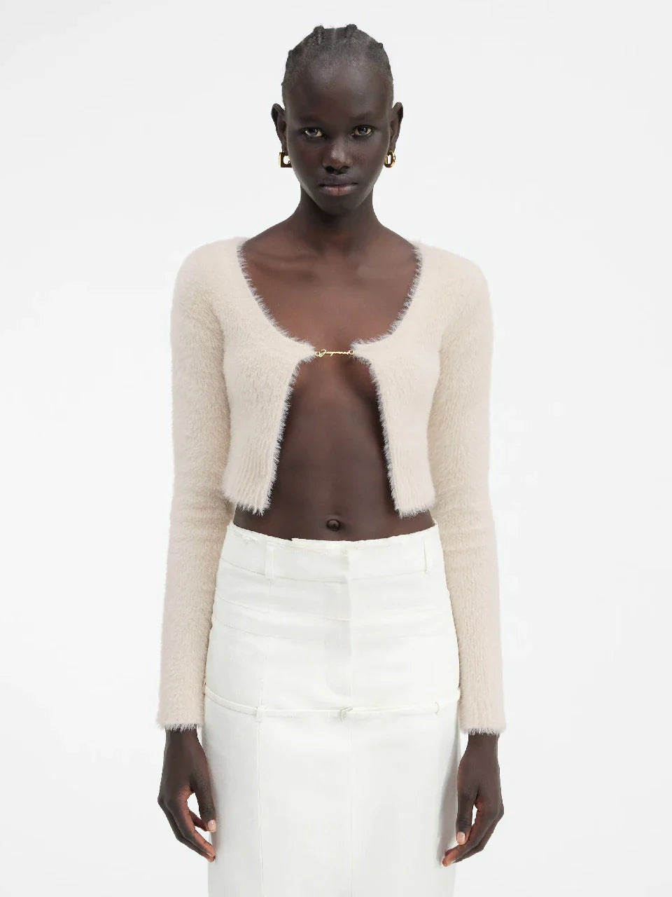 Jacquemus Cárdigan La Maille Neve color Marfil sku 713-000261 01 - Foto 2