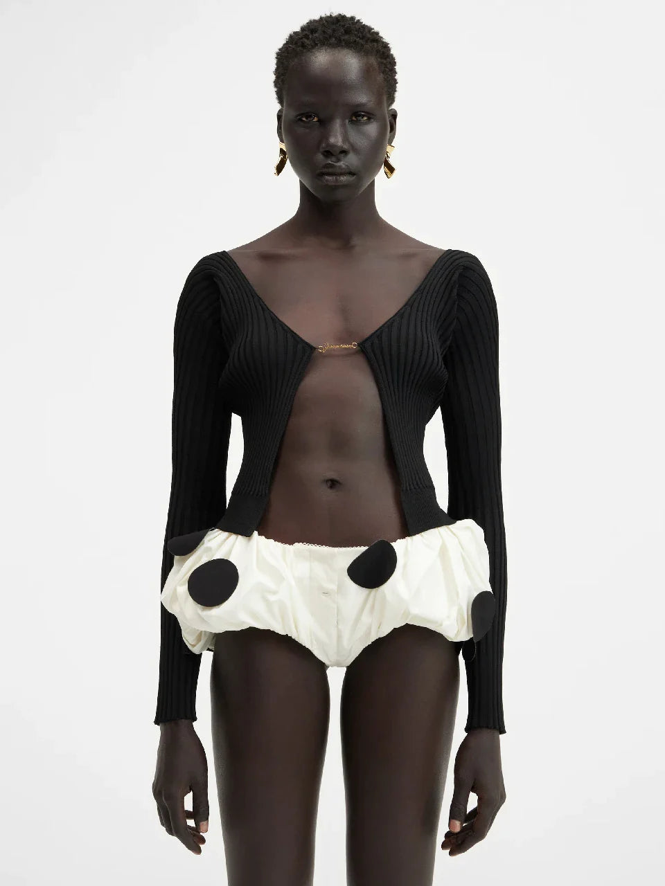 Jacquemus Cárdigan La Malle Pralù color Negro sku 713-000262 01 - Foto 2