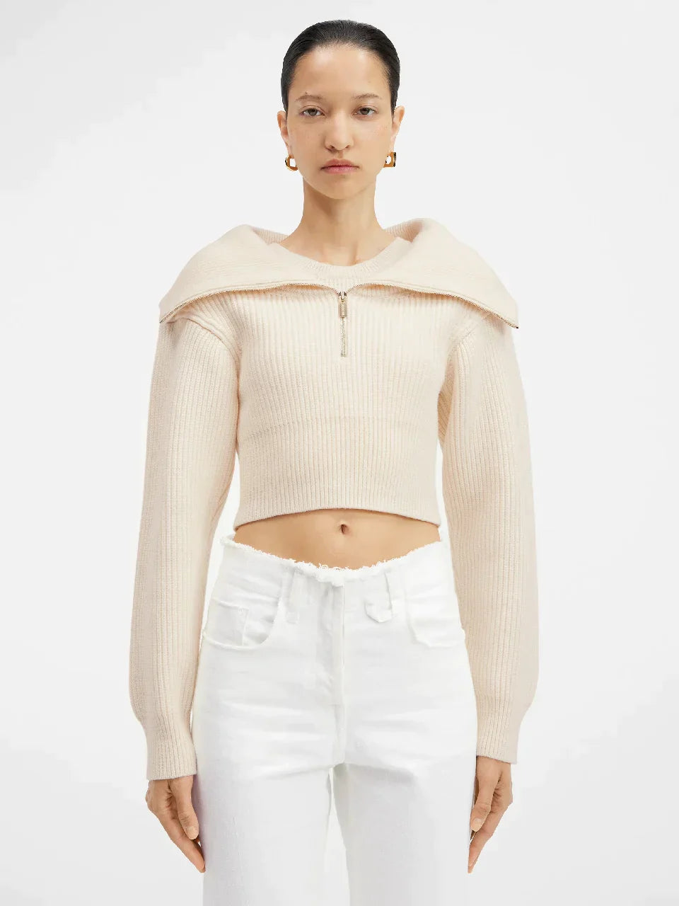 Outlet online Jacquemus Mujer Jersey La Maille Risoul color Marfil sku 711-003104 01 - Foto 1