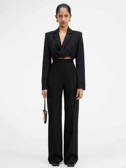 Outlet online Jacquemus Mujer Pantalones Le Sauge color Negro sku 761-003353 01 - Foto 2