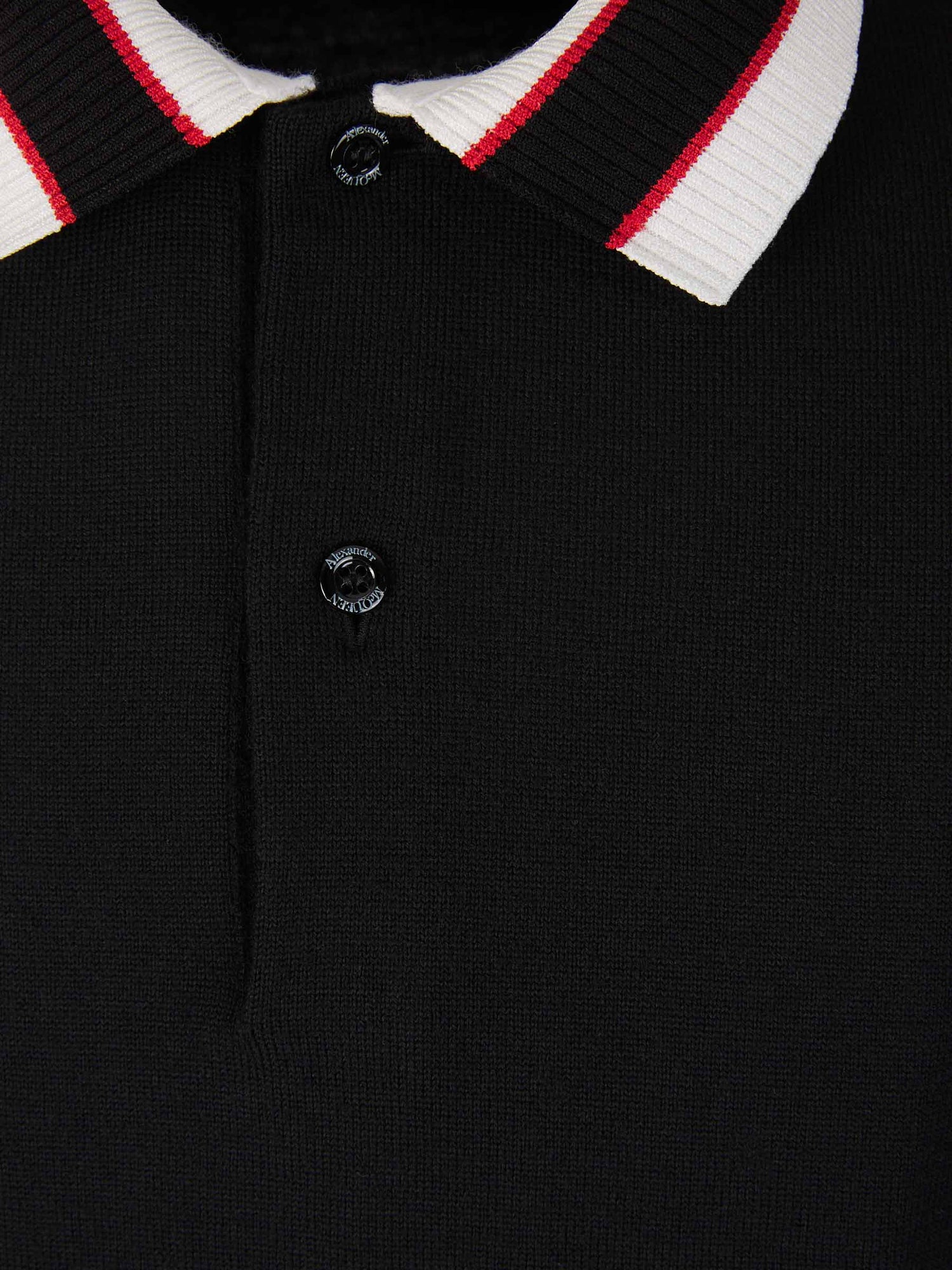 Outlet online Alexander McQueen Hombre Polo Punto Lana color Negro sku 552-001435 01 - Foto 3