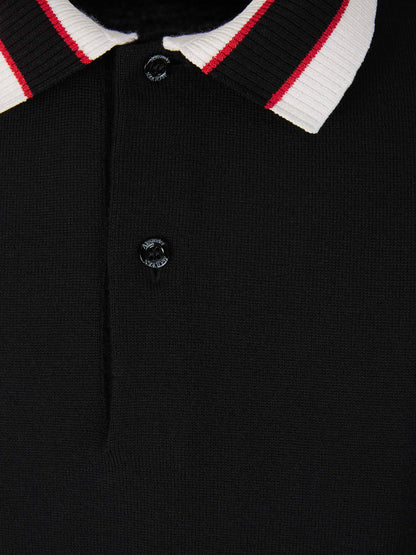 Outlet online Alexander McQueen Hombre Polo Punto Lana color Negro sku 552-001435 01 - Foto 3
