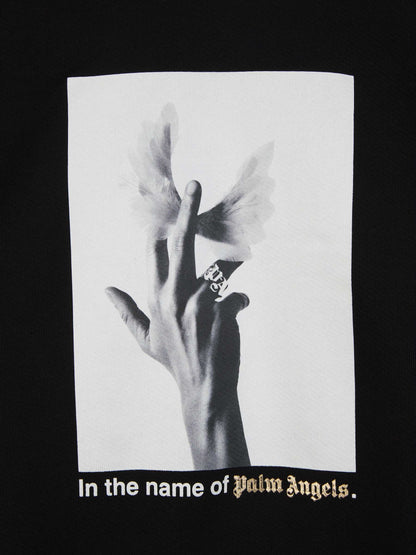 Outlet online Palm Angels Hombre Sudadera Crewneck Wings color Negro sku 545-001590 01 - Foto 4