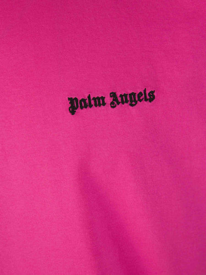 Palm Angels Camiseta Algodón Logo color Rosa sku 553-003288 02 - Foto 4