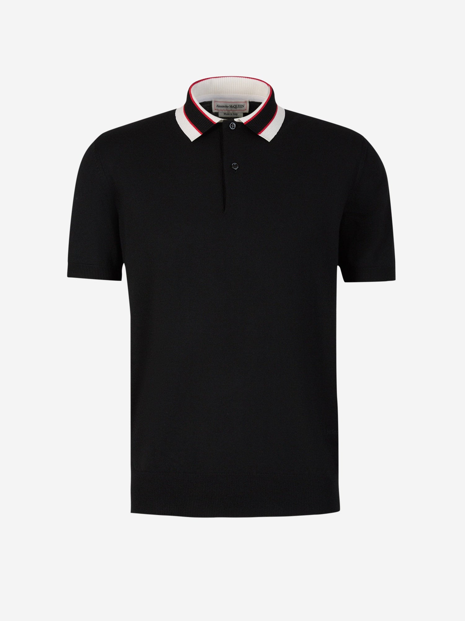 Outlet online Alexander McQueen Hombre Polo Punto Lana color Negro sku 552-001435 01 - Foto 1