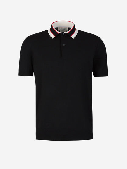 Outlet online Alexander McQueen Hombre Polo Punto Lana color Negro sku 552-001435 01 - Foto 1