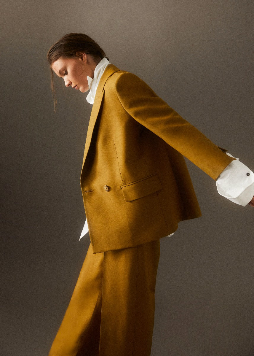 Khaite Blazer Mayley Lana color Verde Militar sku 741-001844 01 - Foto 6